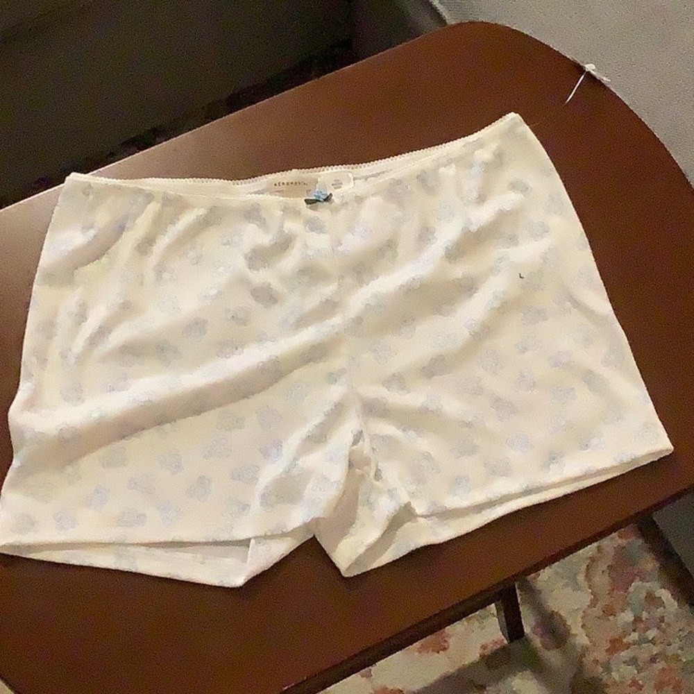 NWT Aeropostale White Patterned pajama bottom Large - Picture 2 of 4
